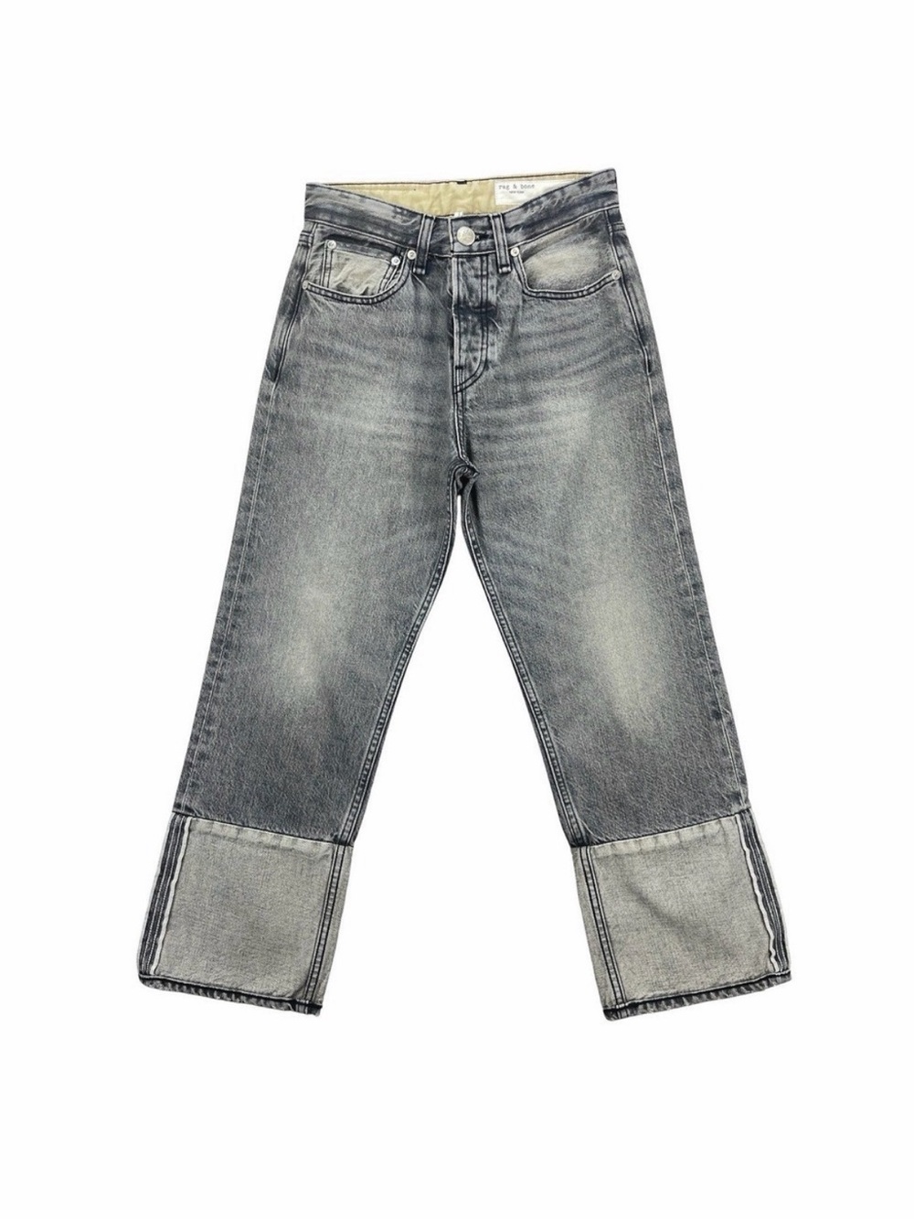 Rag & Bone Maya High Rise Crop Wide Leg Jeans - size 28